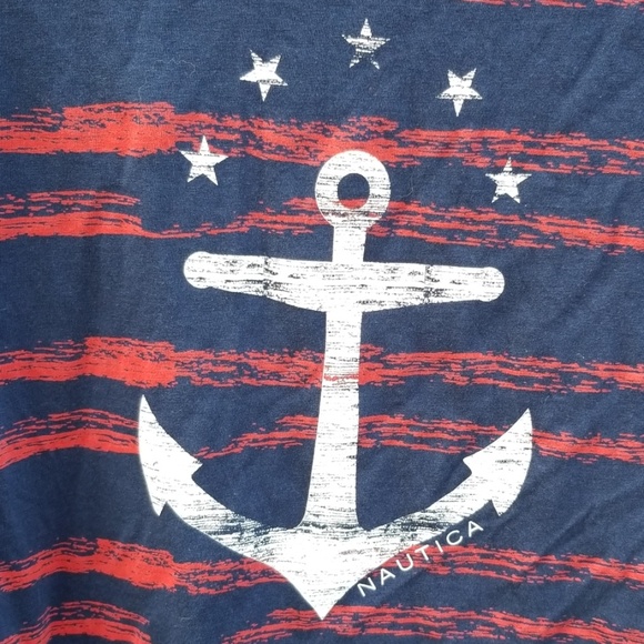 Nautica Nautical Anchor Star Top Sz XL VGUC - Picture 3 of 3